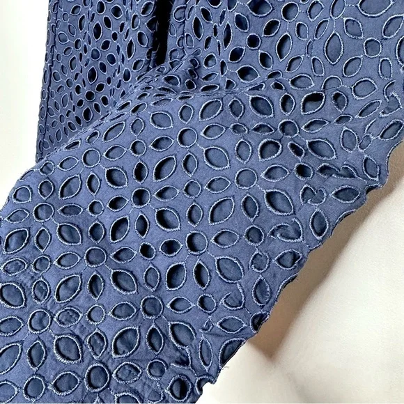 J.Crew Tie Waist Eyelet Pants Elastic Pull On Lined Trouser Pants Womens - Picture 4 of 10